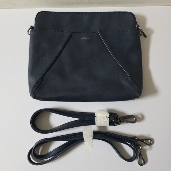 Matt & Nat Whilem Navy Crossbody/Shoulder Bag - Picture 1 of 6